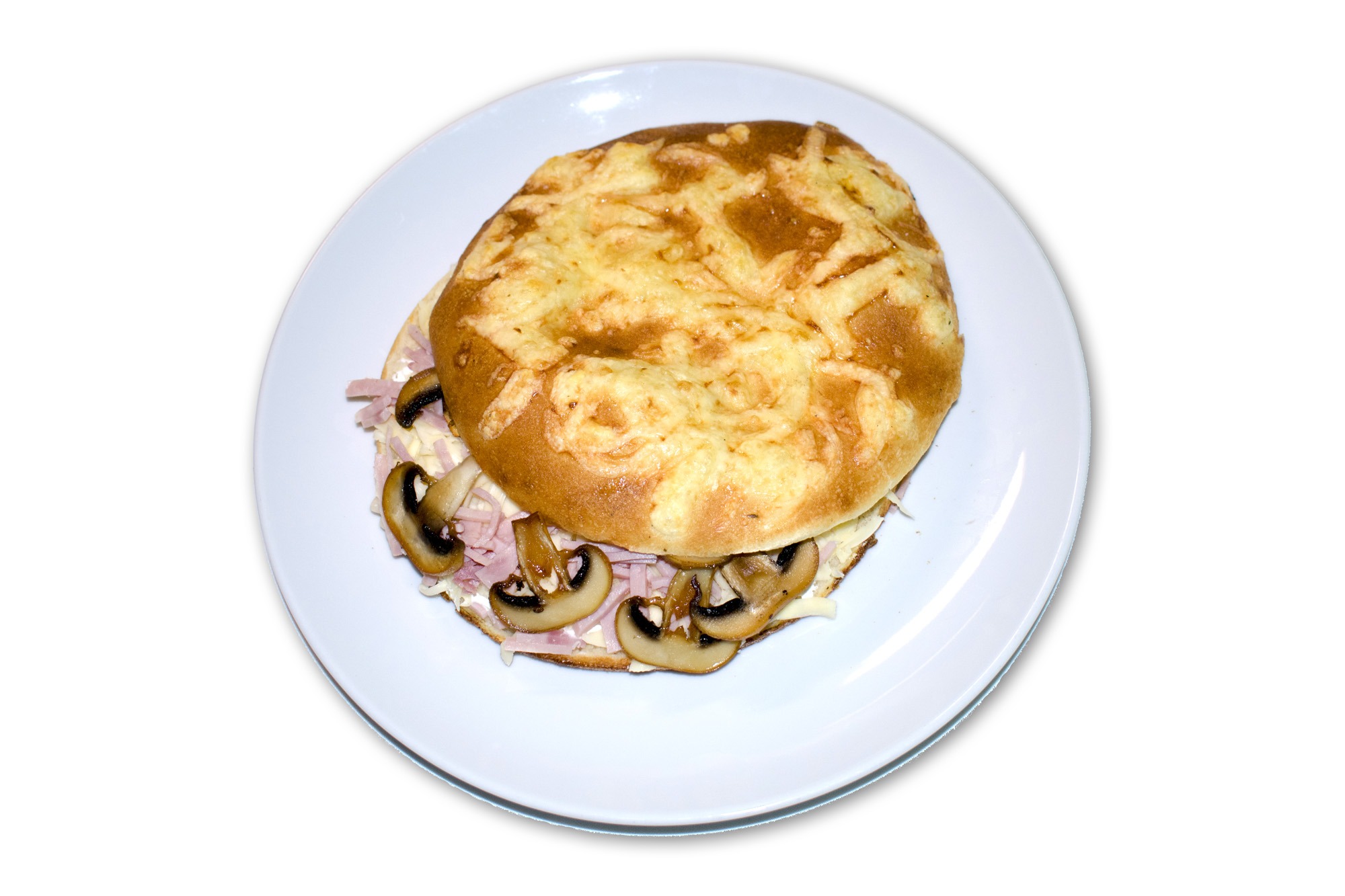 Sonkás, gombás lepény